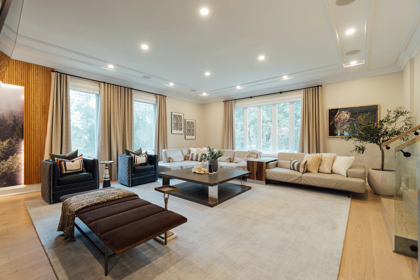 A bright, furnished living room